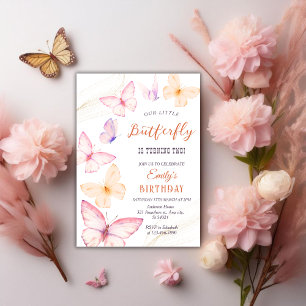 Butterfly girl Birthday Invitation
