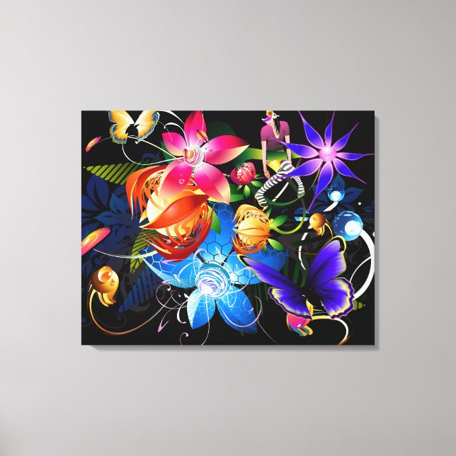Butterfly Girl Canvas Print (Front)