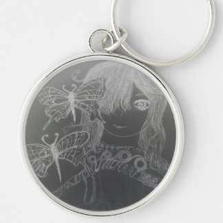 butterfly girl  key ring