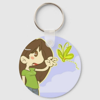 Butterfly Girl Key Ring