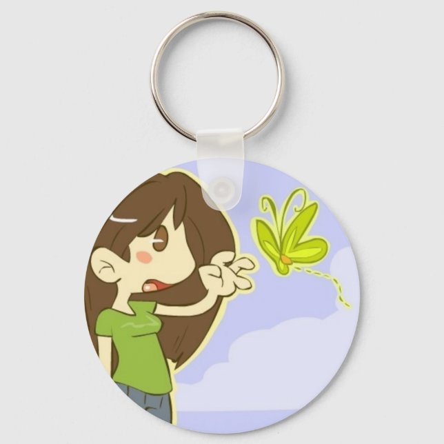 Butterfly Girl Key Ring (Front)