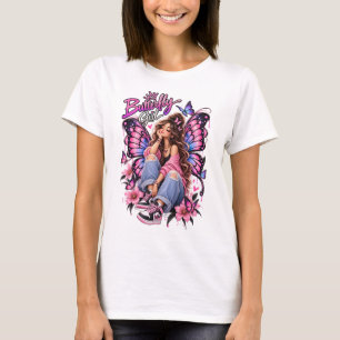 Butterfly Girl – Pink & Purple Fantasy Aesthetic T-Shirt