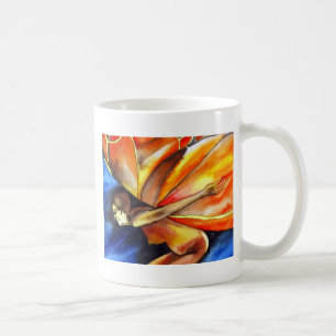 Butterfly girl surreal original fantasy art coffee mug
