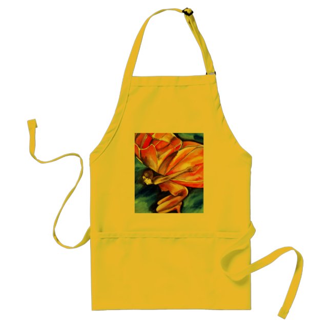 Butterfly girl surreal original fantasy art standard apron (Front)