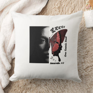 Butterfly Girl Throw Pillow, Gothic Aesthetic Wome Cushion