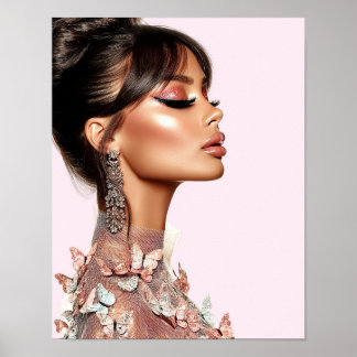 Butterfly Glam Editorial Poster Paper (Semi-Gloss)