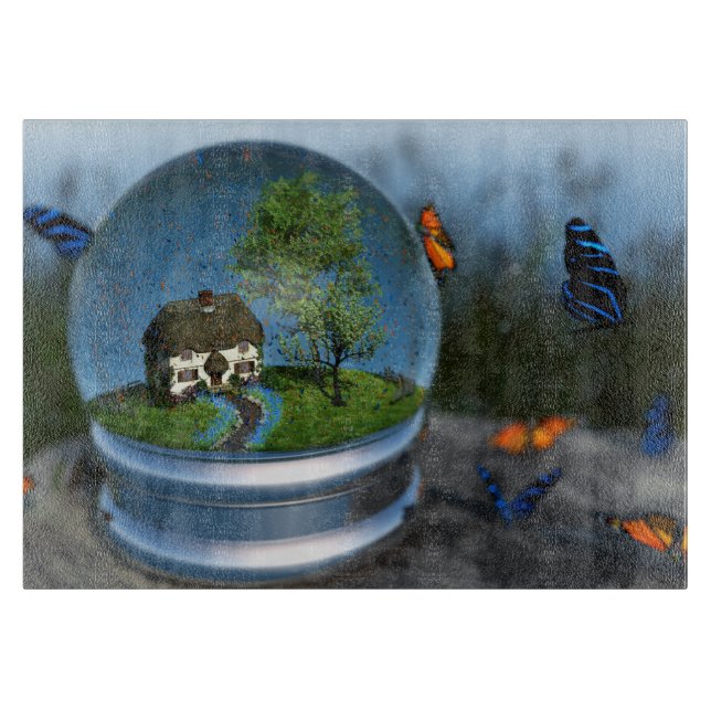 Butterfly Globe Cutting Board (Front)
