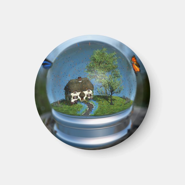 Butterfly Globe Magnet (Front)