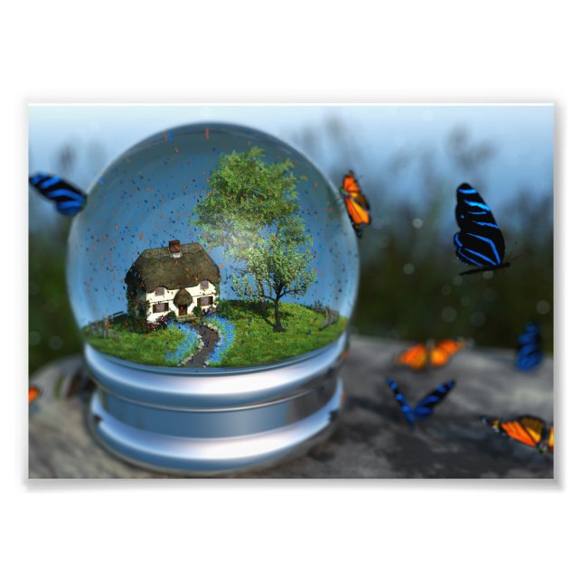Butterfly Globe Photo Print (Front)