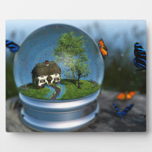 Butterfly Globe Picture Plaque