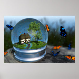 Butterfly Globe Print