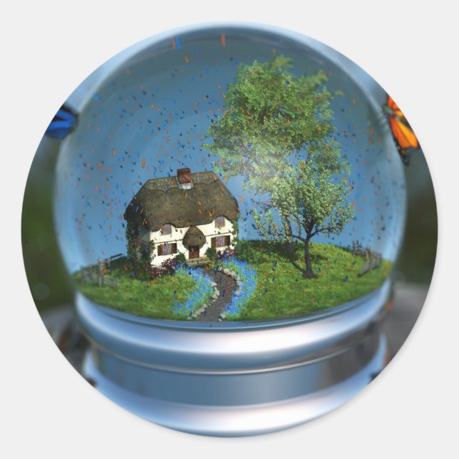 Butterfly Globe Stickers (Front)