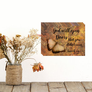 Butterfly God Opens Doors Poster Wall Art
