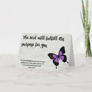 Butterfly Graduation Card-The Lord's Purpose Card