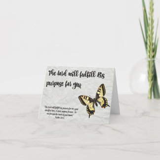 Butterfly Graduation Card-The Lord's Purpose Card