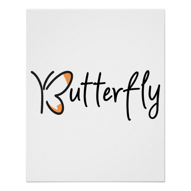 Butterfly Graphic Design, Butterfly Poster (Front)