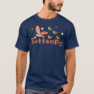 Butterfly graphic pink colour T-Shirt