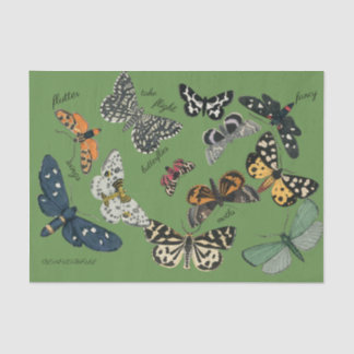 butterfly green 18 lb tissue paper