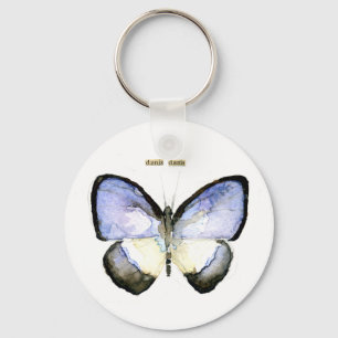 Butterfly: Green-Banded Blue Key Ring