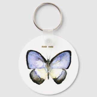 Butterfly: Green-Banded Blue Key Ring