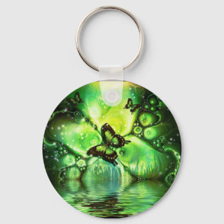 BUTTERFLY GREEN MEDOW KEY RING