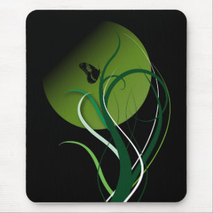 Butterfly green mouse mat