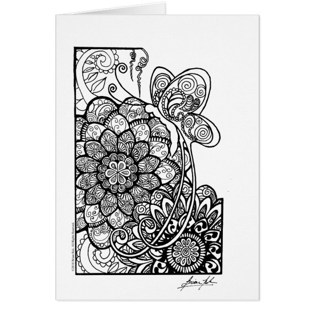 Butterfly Greeting Card -Blank Inside (Front)