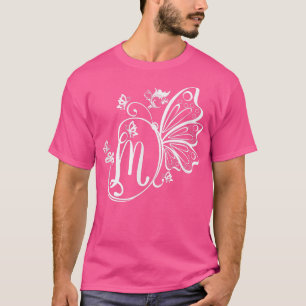 Butterfly Grunge Fairycore Aesthetic Letter M Mono T-Shirt