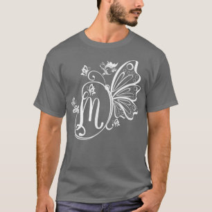 Butterfly Grunge Fairycore Aesthetic Letter M Mono T-Shirt