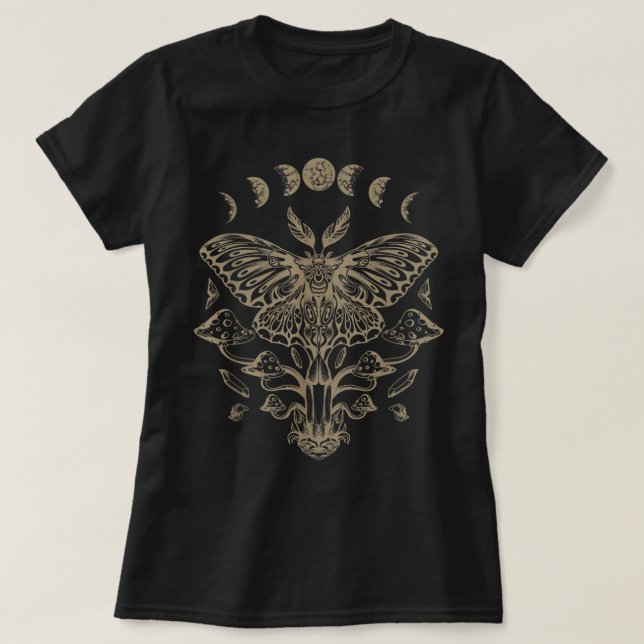 Butterfly Grunge Fairycore Aesthetic Luna Moth Mus T-Shirt (Design Front)