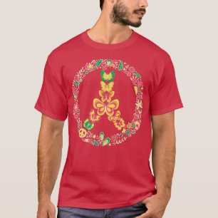 Butterfly Grunge Fairycore Aesthetic Peace Flowers T-Shirt