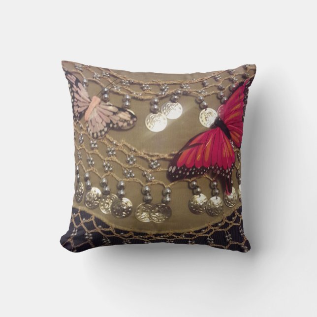 Butterfly Gypsy Scarf Cushion (Front)