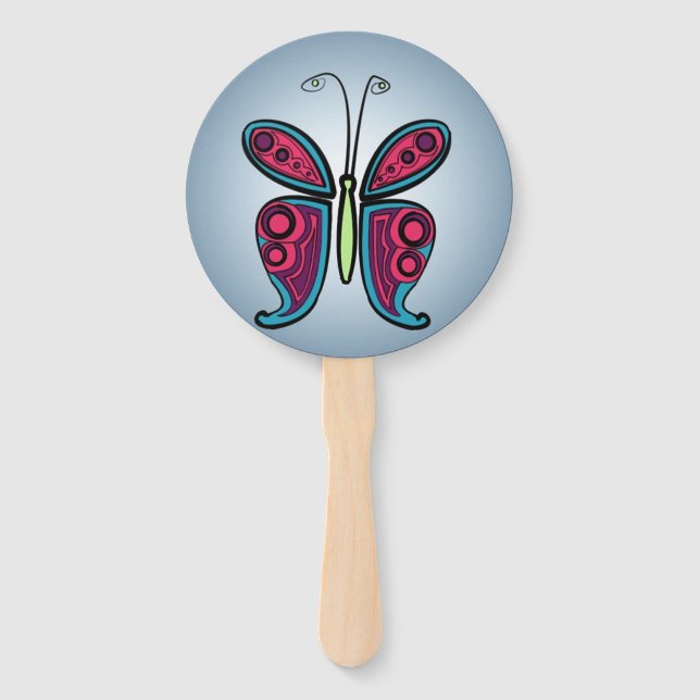 Butterfly  hand fan (Front)