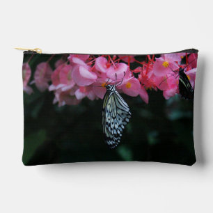 Butterfly Hanging from Flowers Accessory Pouch