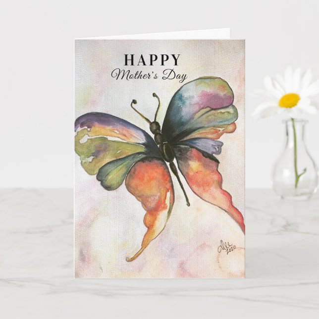 Butterfly Happiness Mother's Day Card (Small Plant)