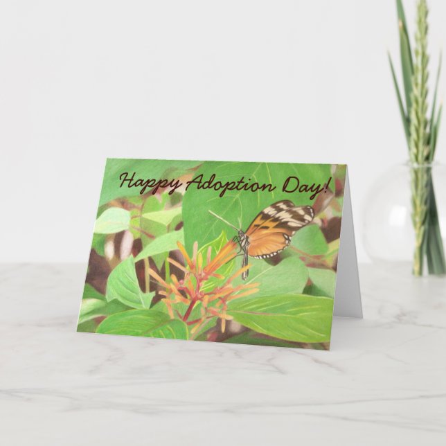 butterfly, Happy Adoption Day! Card (Front)