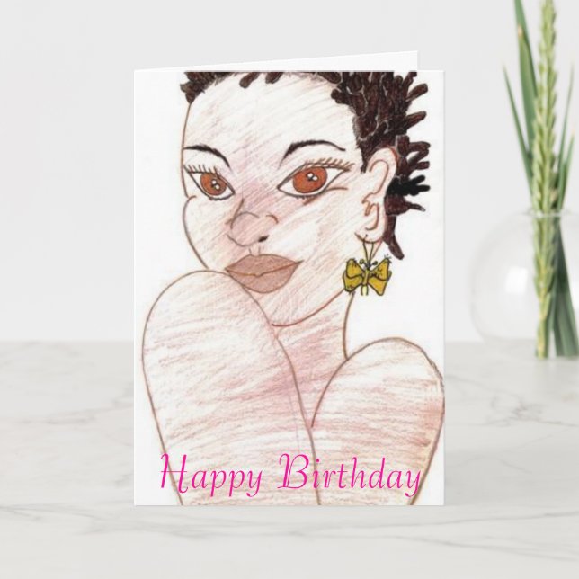 Butterfly, Happy Birthday - Customised Card (Front)