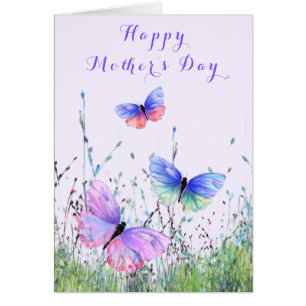 Butterfly Happy Mother's Day Card - Customisable