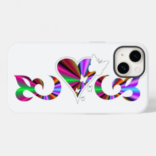 Butterfly Heart and Lily Rainbowart Case-Mate iPhone 14 Case