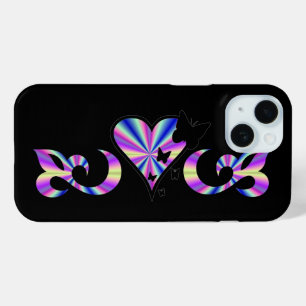 Butterfly Heart and Lily Rainbowart iPhone 15 Case