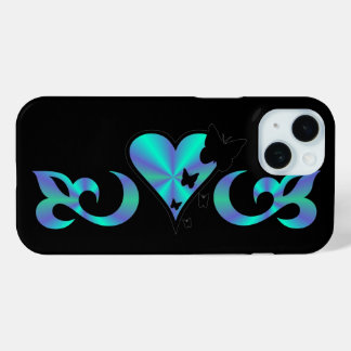 Butterfly Heart and Lily Rainbowart iPhone 15 Case