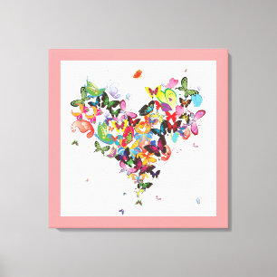 Butterfly Heart - Canvas Print - SRF