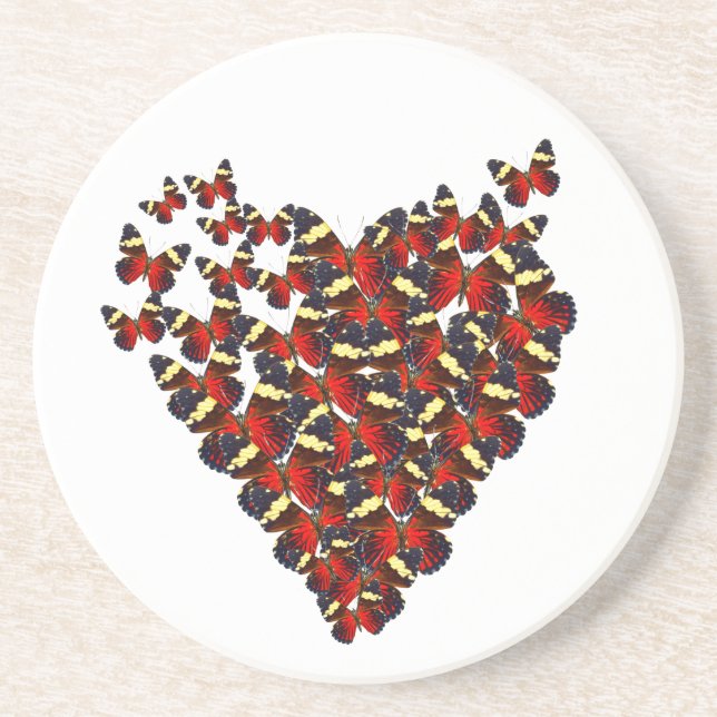 Butterfly heart coaster (Front)