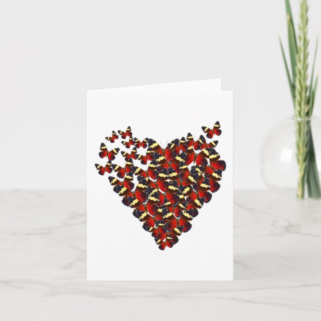 Butterfly heart holiday card (Front)