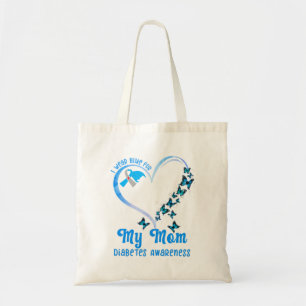 Butterfly Heart I Wear Blue for My Mum Diabetes Aw Tote Bag