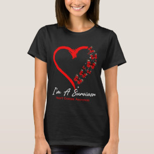 Butterfly Heart I'm A Survivor Heart Disease Aware T-Shirt