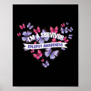 Butterfly Heart I'm A Survivor Pancreati Epilepsya Poster