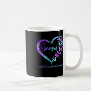 Butterfly Heart Im A Survivor Suicide Prevention A Coffee Mug