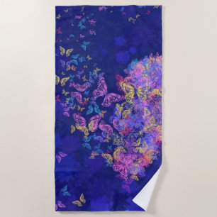 Butterfly Heart - Love - Beach Towel
