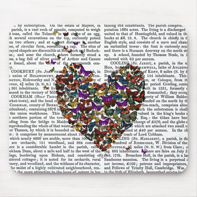 Butterfly Heart Mouse Mat (Front)